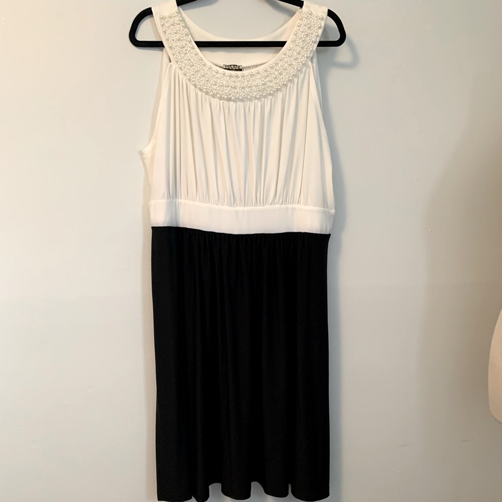 Woman’s sleeveless dress.
